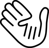 A black and white hand with a finger vector