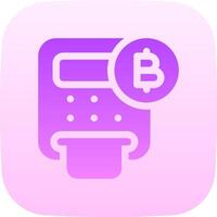 Bitcoin atm app icon vector