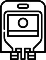 A black and white image of a device with a light bulb vector