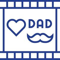 A blue and white logo with a mustache and heart vector