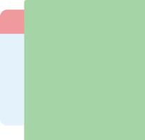 A green folder with a red and pink border vector