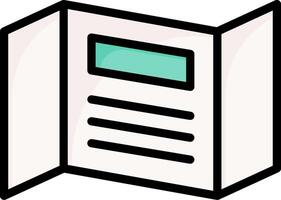 An open book with a green screen on it vector