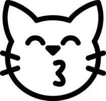 A black and white cat face with its tongue out vector
