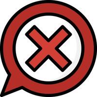 A red cross with an x in the middle of it vector