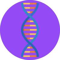 A dna strand with a purple background vector