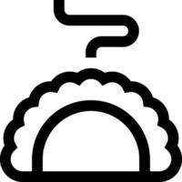 A black and white image of a taco vector