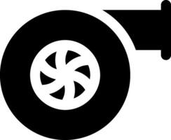 A black and white image of a wheel with a tire vector