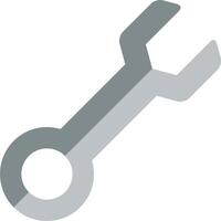 A wrench icon on a white background vector