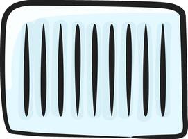 A square with a row of black and white bars vector