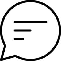 A black and white speech bubble icon vector