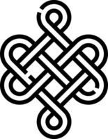 A celtic knot with a white background vector