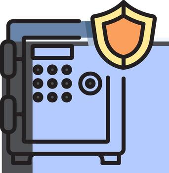 un seguridad seguro con un proteger y un teclado vector