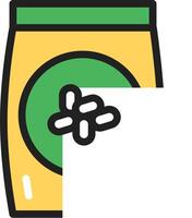 A jar of peanut butter with a white paper vector