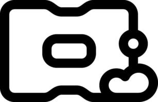 A black and white icon of a heart vector