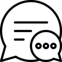 A black and white speech bubble with a message vector