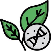 A leaf with a dna molecule and a stem vector