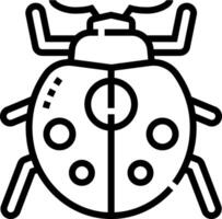 A ladybug icon on a white background vector