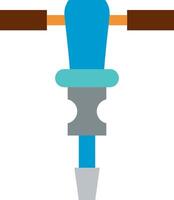 A blue and gray tool with a handle vector