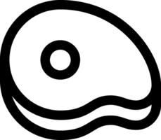 A black and white image of a piece of meat vector
