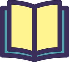 An open book icon on a white background vector
