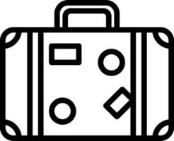 A suitcase icon with a white background vector