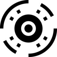 A black and white logo of a circular object vector