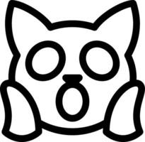 A black and white cat face with eyes open vector