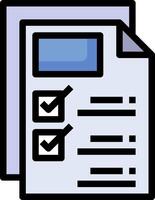 A check box and a paper with a check mark vector