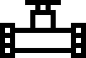 A black and white image of a pipe vector