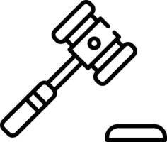 Judge hammer icon vector