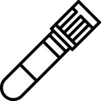 A black and white drawing of a test tube vector