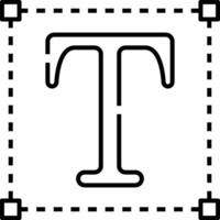 A black and white image of a letter t vector