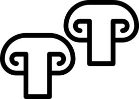 Two black and white images of two letters t vector