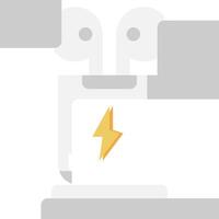 A lightning bolt on a white background vector