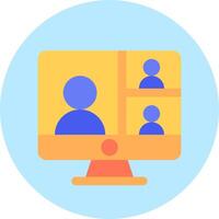 A computer screen with people on it vector