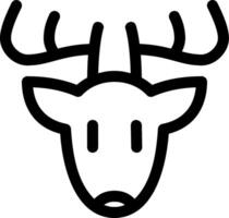 A black and white deer head icon vector
