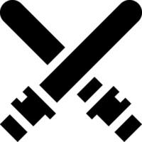 Two crossed swords icon on a white background vector
