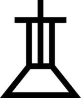 A black and white image of a cross and a tower vector