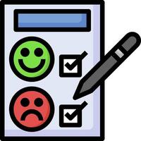 A check box with a pen and smiley faces vector