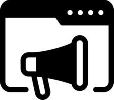 A megaphone icon on a white background vector