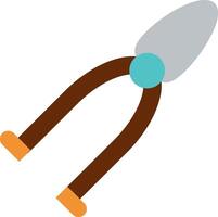 A horseshoe with a blue and brown handle vector