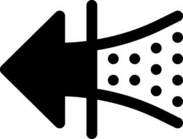 An arrow pointing down with dots on it vector