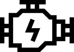 A black and white image of a car with a lightning bolt vector