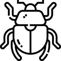 A black and white bug icon on a white background vector