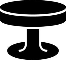 A black and white illustration of a table vector