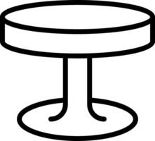 A black and white drawing of a table vector