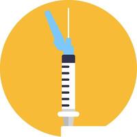 A syringe with a needle sticking out of it vector