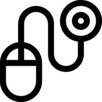 A black and white image of a computer mouse vector