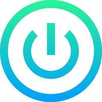 The power button icon in a circle vector