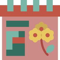 A calendar with flowers and a flower vector